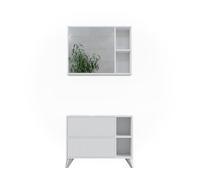 Vicco Conjunto de Muebles de baño Leano, Blanco, 80 cm, Juego 1