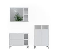 Vicco Conjunto de Muebles de baño Leano, Blanco, 80 cm, Juego 2