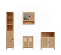 Vicco Conjunto de Muebles de baño Liora, Bambú, 4 Partes