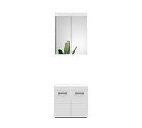 Vicco Conjunto de Muebles de baño Luna, Blanco, 2 Piezas