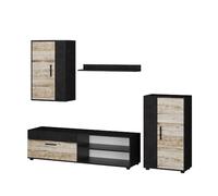 Vicco Conjunto de salón Berno, Beige, Juego de 4, Apto para almacenar Dispositivos Multimedia y Accesorios