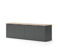 Vicco Conjunto de salón Wido, Antracita/Sonoma, 2 Partes