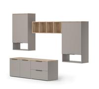 Vicco Conjunto de salón Wido, Gris, 5 Partes