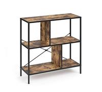 Vicco Divisor de ambientes Fyrk, Madera Antigua, 80 x 79 cm, utilizable como Separador de ambientes con Estructura metálica y estantes Abiertos