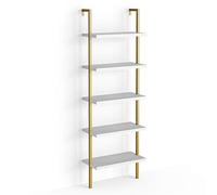 Vicco Escalera estantería AVA, Blanco, 60 x 183 cm, para Almacenamiento Abierto y diseño Flexible de Espacios