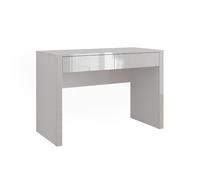 Vicco Escritorio Annabelle, Blanco Alto Brillo/Blanco, 110 x 50 cm con 2 cajones, Apto como Espacio de Trabajo para Oficina en casa o para Estudio