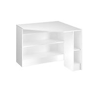 Vicco Escritorio de Esquina Alvaro, Blanco, 94 x 94 cm, con estantes Abiertos para un Uso Flexible en el área de Trabajo