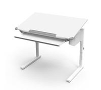 Vicco Escritorio Infantil ARC, Blanco, 108 x 68 cm | Altura regulable, para un trabajo ergonómico y una posición de asiento ajustable