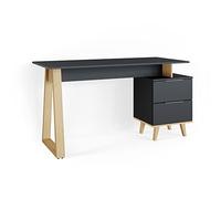 Vicco Escritorio Nautica, Antracita, 138 x 60 cm con cajones, L, Compatible con Muebles de la colección Neptun