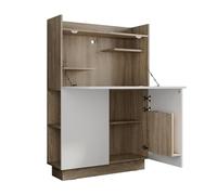 Vicco Escritorio Secretario Alena, Sonoma, 85 x 27 cm, Apto para Trabajar ahorrando Espacio y para un Archivo organizado