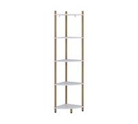 Vicco Estante de Esquina Bivio, Blanco/Pino, 29 x 133 cm
