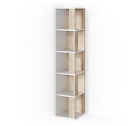 Vicco Estante de Esquina Lio, Sonoma, 33.3 x 162.2 cm, para almacenar Libros y Objetos Decorativos en Esquinas de la habitación