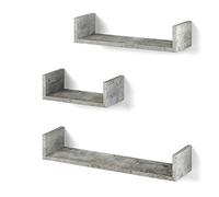 Vicco Estante de Pared, Hormigón, 60 x 10 cm Juego de 3