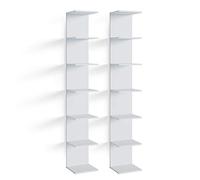 Vicco Estante de Pared Paolo, Blanco, 30 x 190 cm Lote de 2, montable para almacenar Libros y Objetos Decorativos