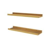 Vicco Estantería de Pared Linus, Madera Natural, 60 x 4 cm Lote de 2, para Montaje en Pared para Superficies de Almacenamiento Flexibles en el hogar