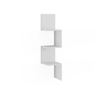 Vicco Estantería esquinera Paolo, Blanco, 28 x 116.4 cm | montable para almacenar libros y objetos decorativos