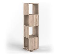 Vicco Estantería giratoria, Sonoma, 35.2 x 144.2 cm, para Guardar Archivos y Cajas de 30x30 cm, Giratorio 360°