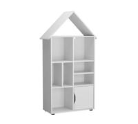 Vicco Estantería Infantil Estell, Blanco, 71 x 148.4 cm, con estantes Abiertos para Guardar Juguetes