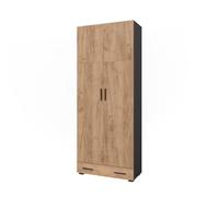 Vicco Estantería para Carpetas Frank, Antracita/Roble Dorado, 80 x 201.2 cm con módulo de cajón