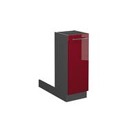Vicco Isla de Cocina Fame-Line, Rojo Burdeos Alto Brillo, 30 cm