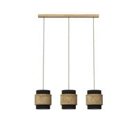 Vicco Lámpara colgante de 3 piezas Morten, Negro, 70 x 120 cm, apto para bombillas E27, fácil montaje en techo