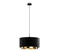Vicco lámpara colgante Goldamo, Negro, 45 x 25.7 cm, compatible con casquillo E27 para diferentes tipos de bombillas