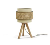 Vicco Lámpara de sobremesa Morten, Crema, 26 x 45 cm con soporte, apto para bombillas E27, fácil montaje en techo