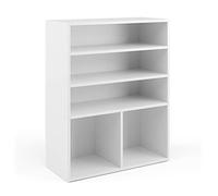 Vicco Librería, Blanco, 72 x 90.2 cm 2 Compartimentos, para el Almacenamiento y la organización de Medios y Accesorios