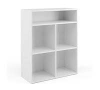Vicco Librería, Blanco, 72 x 90.2 cm 4 Compartimentos, para el Almacenamiento y la organización de Medios y Accesorios