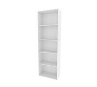 Vicco Librería Bob, Blanco, 60 x 190 cm | con 5 compartimentos, para almacenar y presentar libros y carpetas