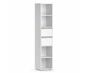 Vicco Librería Robert, Blanco, 36.2 x 171 cm, para Guardar Libros y Objetos Decorativos en la Zona de Estar