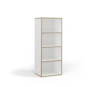 Vicco Librería Tetrix, Blanco, 40 x 100 cm con 4 Compartimentos, Apto para Guardar Libros y Objetos Decorativos