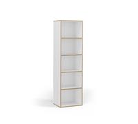 Vicco Librería Tetrix, Blanco, 40 x 140 cm | con 5 compartimentos, para guardar libros y objetos decorativos