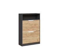 Vicco "Luca, Antracita/roble dorado, 22 x 89.5 cm con 2 compartimentos