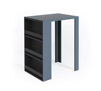 Vicco Mesa de Bar, Antracita, 57 x 80 cm, con estantes Abiertos para un Almacenamiento Que Ahorra Espacio
