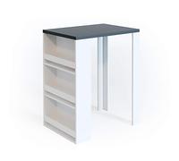Vicco Mesa de Bar, Antracita/Blanco, 57 x 80 cm, con estantes Abiertos para un Almacenamiento Que Ahorra Espacio