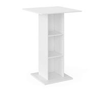 Vicco Mesa de Bar Rodeo, Blanco, 70 x 70 cm, utilizable como Mesa Alta, Ahorra Espacio para áreas pequeñas