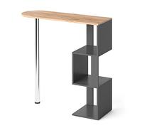 Vicco Mesa de Bar Vincent, Roble Dorado, 113 x 39.8 cm | para uso como mesa alta con superficies laterales de apoyo
