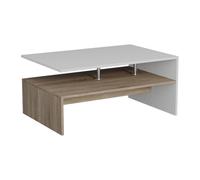 Vicco Mesa de Centro Amato, Blanco/Sonoma, 90 x 52.6 cm, con Superficie de Almacenamiento Debajo del Tablero para Guardar Objetos