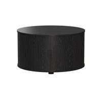 Vicco Mesa de Centro Selva, Negro 80 x 80 cm | con puerta corredera, con función de elevación y tablero de mesa ajustable en altura