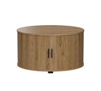 Vicco Mesa de Centro Selva, Roble 80 x 80 cm | con puerta corredera, con función de elevación y tablero de mesa ajustable en altura