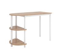 Vicco Mesa de Cocina Freetown, Oro Potencia Roble/Blanco, 110 x 50 cm | con estantes abiertos, apto como mesa de comedor o de trabajo para cocinas pequeñas