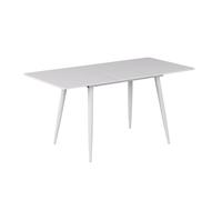 Vicco Mesa de Comedor Beaver, Blanco, 120-160 x 80 cm | Extensible, para uso flexible como mesa de comedor o de trabajo