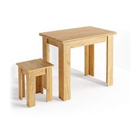 Vicco Mesa de Comedor con Silla Roman, Roble Dorado, 60 x 90 cm, Apto para soluciones de Esquina Que ahorran Espacio en el Comedor