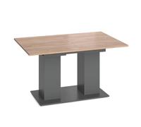 Vicco Mesa de Comedor Dix, Antracita, 140 x 90 cm, con Tablero abatible y Estructura Extensible