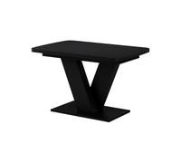 Vicco Mesa de comedor "Fenaro", Negro 120-160 x 80 cm | extensible, con extensión sincronizada para longitud de mesa variable