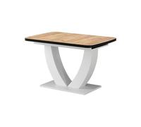 Vicco Mesa de Comedor Fenaro, Roble Dorado/Blanco, 120-160 x 80 cm | Extensible, con función extensible para ajuste flexible del tamaño de la mesa