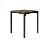 Vicco Mesa de Comedor Fyrk, Negro/Roble rústico, 70 x 70 cm | apto para comedor, cocina o zonas exteriores cubiertas