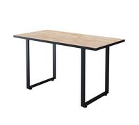 Vicco Mesa de comedor "Livorno", Negro/Roble dorado 140 x 70 cm | apto para 4 personas, estructura estable sin extensión