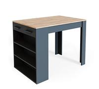 Vicco Mesa de Comedor Repose, Antracita/Roble Dorado, 67 x 100 cm, Apto como Superficie de Trabajo o área Adicional de Almacenamiento